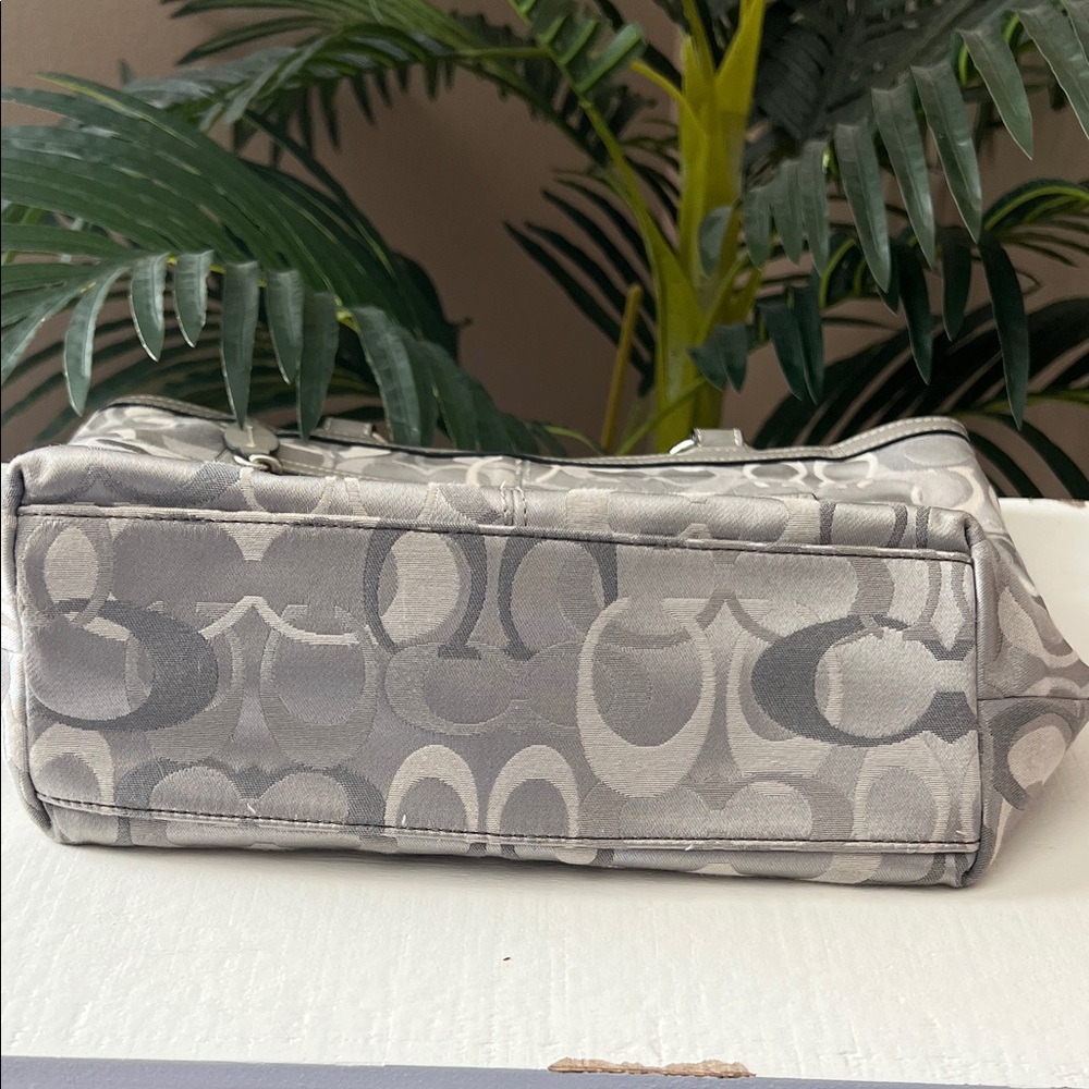 Coach Silver Signature Tote Bag - Picture 4 of 12